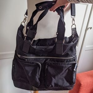 Calvin Klein black nylon messenger bag